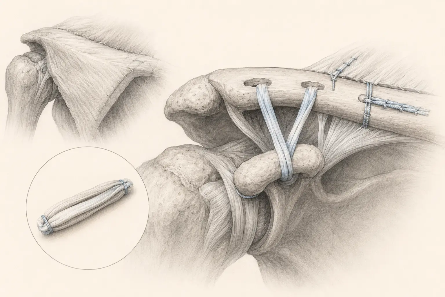 Reconstruction chronique anatomique par greffon demi-tendineux