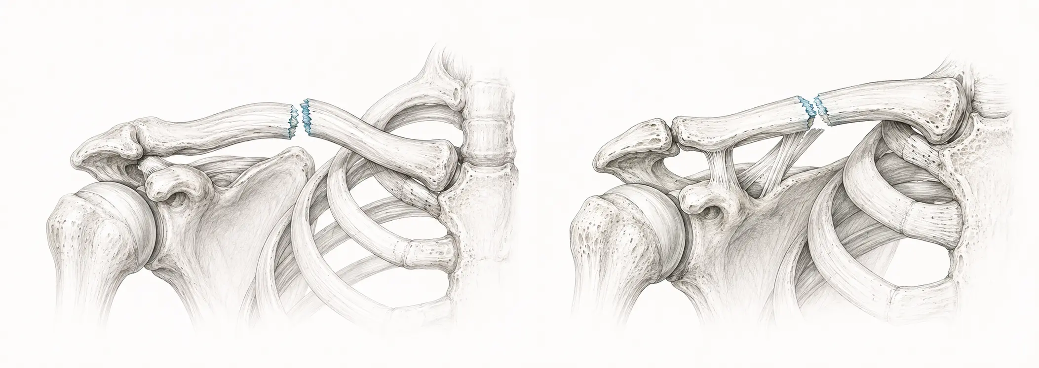 Fractures du tiers moyen et du tiers latéral de la clavicule