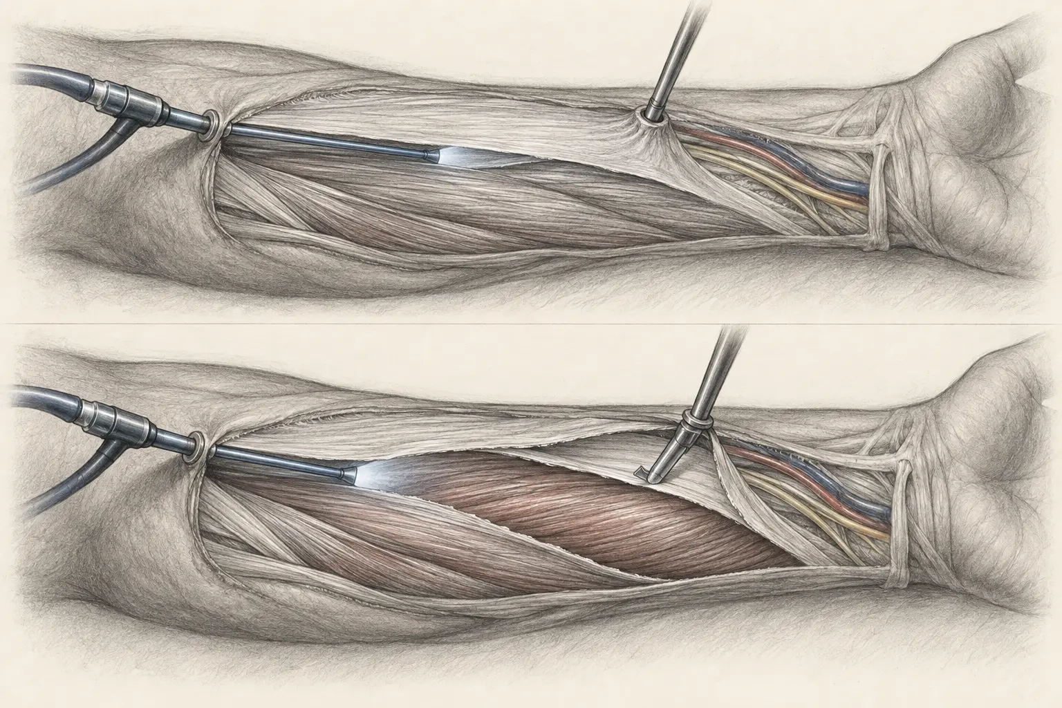 Décompression endoscopique du fascia